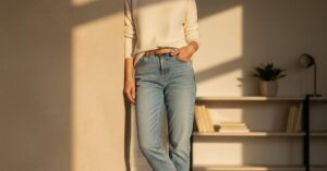 Stylizacje z jeansami typu mom fit: modne inspiracje 2026